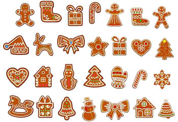 Фетр с рисунком "Имбирные прянички - 6"