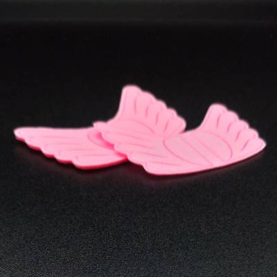 "Нашивки - 10 (Крылья розовые)" Печать на розовом фетре 1,2 мм