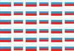 &quot;Флаг России в прямоугольнике - Нашивки 16. &quot; Печать на белом фетре 1,2 мм