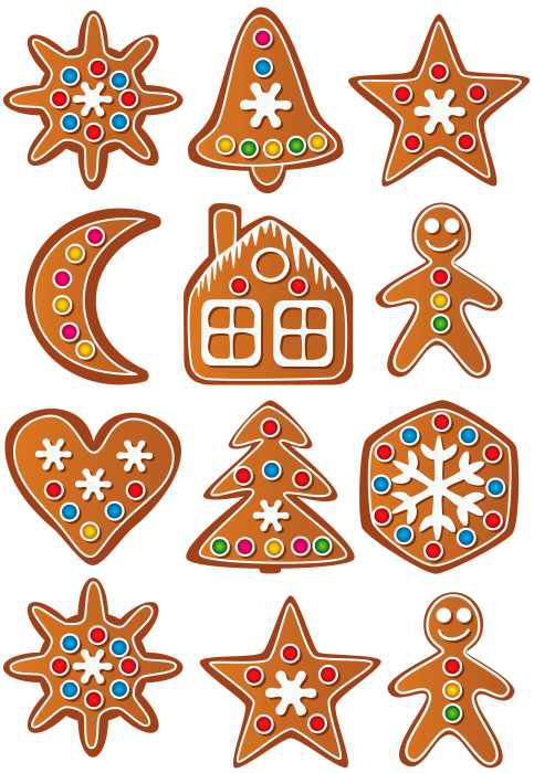 Фетр с рисунком "Имбирные прянички - 3"